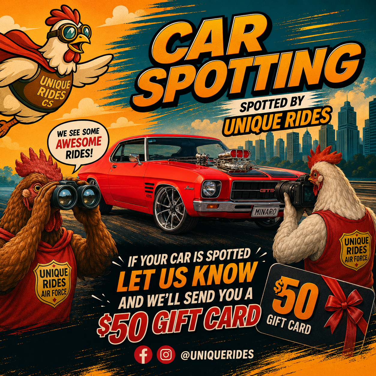Unique Rides car spotting campaign